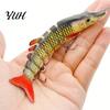 Professional Fishing Supplies 13CM/17G Multi-Jointed Lure, Realistic 8-Section Swimbait with Hooks, Lifelike Baits Bionic Hard Artificial Bait