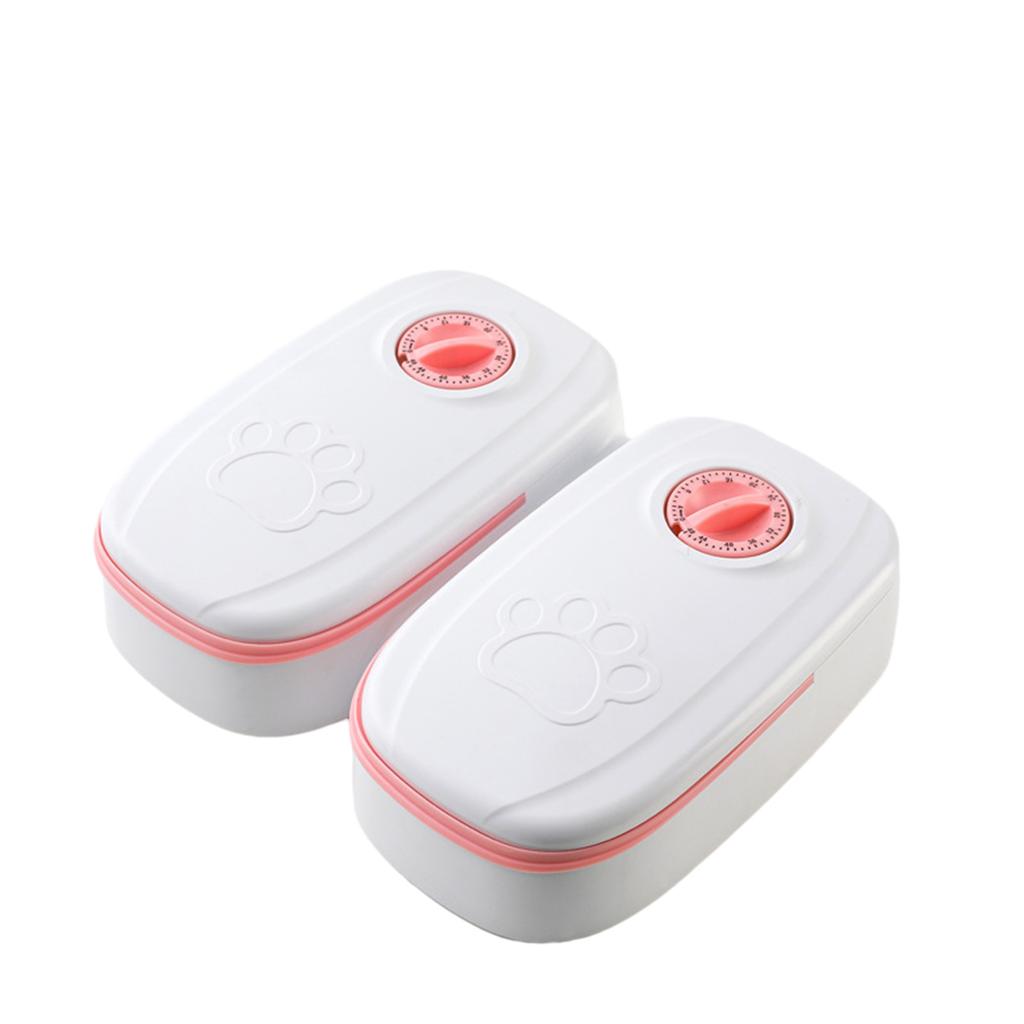 Automatic Cat Feeder Timed Feeding, 350ml Capacity Portion Control Single/Double 48 Hour Timer, Dry/Wet Food Dispenser