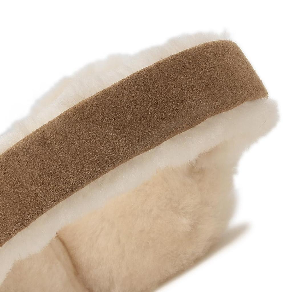 [UGG] Sheepskin Earmuffs, Beige, Women's (W SHEEPSKIN EMBROIDERY EARMUFF 20955 CHE) [Parallel Import]