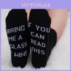 If You Can Read This 80% Cotton Unisex Letter Embroidered Mid-calf Socks Black Gray Red