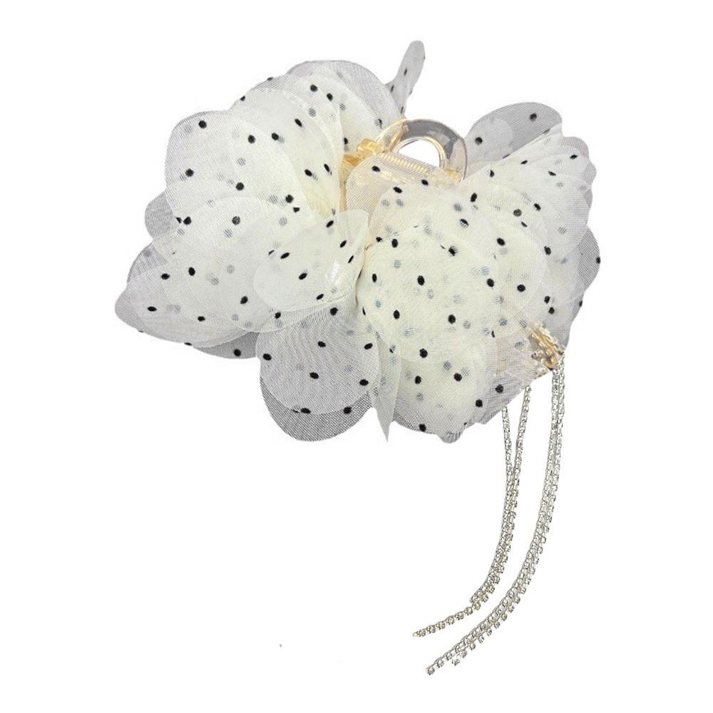 Tassel Grasping Clip Dots Flower Shark Clip Fashion Bowknot Hairgrips  Girl