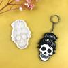 Human for Head Skull Keychain Drop Glue Mold Diy Halloween Pendant Backpack Decor Silicone Mold Epoxy Resin Crafting Mol