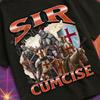 Sir Cumcise Grappige Ridder Meme Bootleg T-shirt Beledigend Ongepast Cringe Gen Z Vintage Mode Ontwerper Kleding