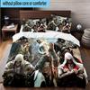 1PC Assass Warrior 3pcs Bedding,Including 1pc Duvet Cover And 2pcs Pillowcases Perfect for Christmas,Ideal for Bedroom, Dormitory