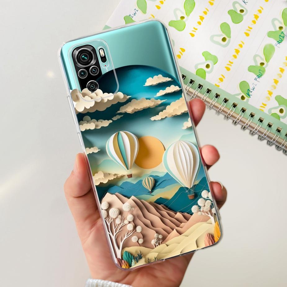 For Xiaomi Redmi Note 10 Case Note 10S Cute Cartoon Painted Cover Soft Silicone Case For Redmi Note 10 Pro Max Note10 10S Fundas
