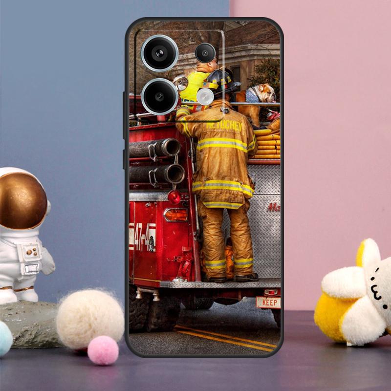 Firefighter Fire Fireman Case For Xiaomi Redmi Note 13 9 10 11 12 14 15 Pro Plus Redmi 15 15C 14C 10C 12C 13C Cover