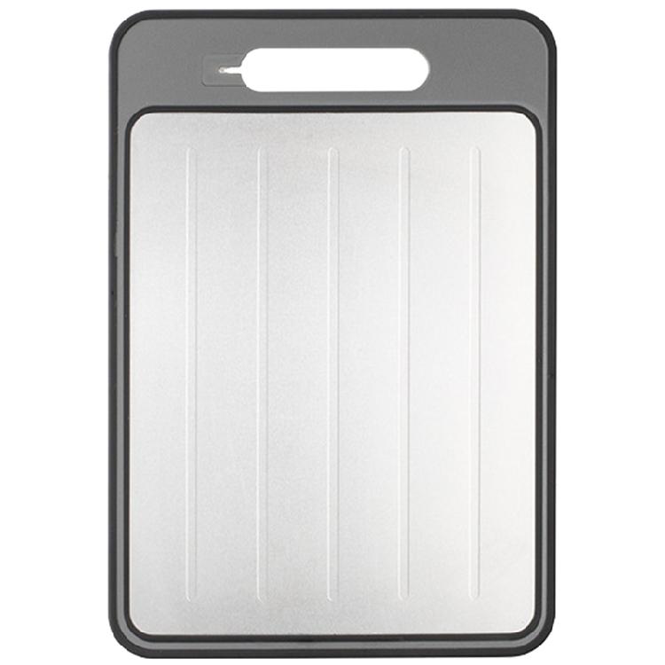 Эффективная разморозочная доска Безопасная и нескользящая Разморозочная доска Кухонный инструмент large серый