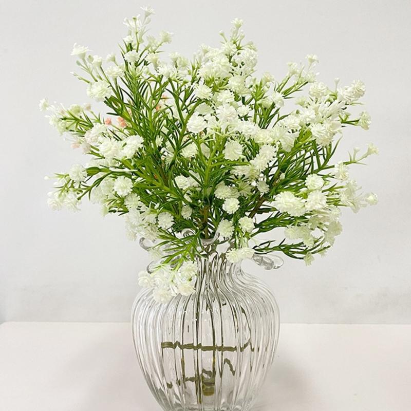 10pc Artificial Gypsophila Flowers Branch Simulated Wedding Decors Realistic Indoor Table Centerpieces for Wedding Party