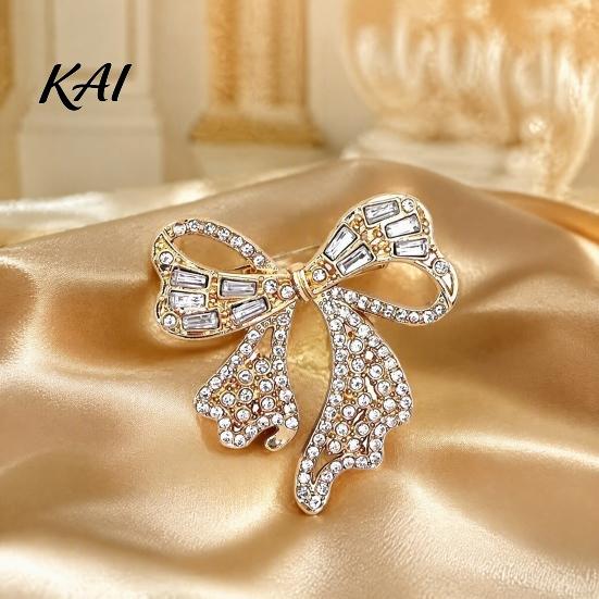 Outfit Embellishment Pin Sparkling Rhinestone Bow Brooch, Mini Bowknot Shaped Lapel Shape Jewelry Pin, Clothing Accessory for Women Girls Decorative
