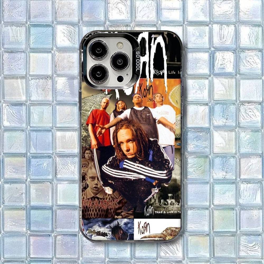 

K-Korn Metal Rock Band Phone Case For iPhone 16,15,14,13,12,11,8,7,Pro,Max,Plus,Mini,XS,SE Shockproof Matte Cover iPhone12PROMAX