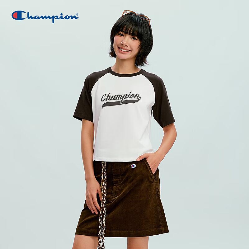 Champion Women s Spring Raglan Sleeve Colorblock Crewneck Slim Fit T-Shirt L