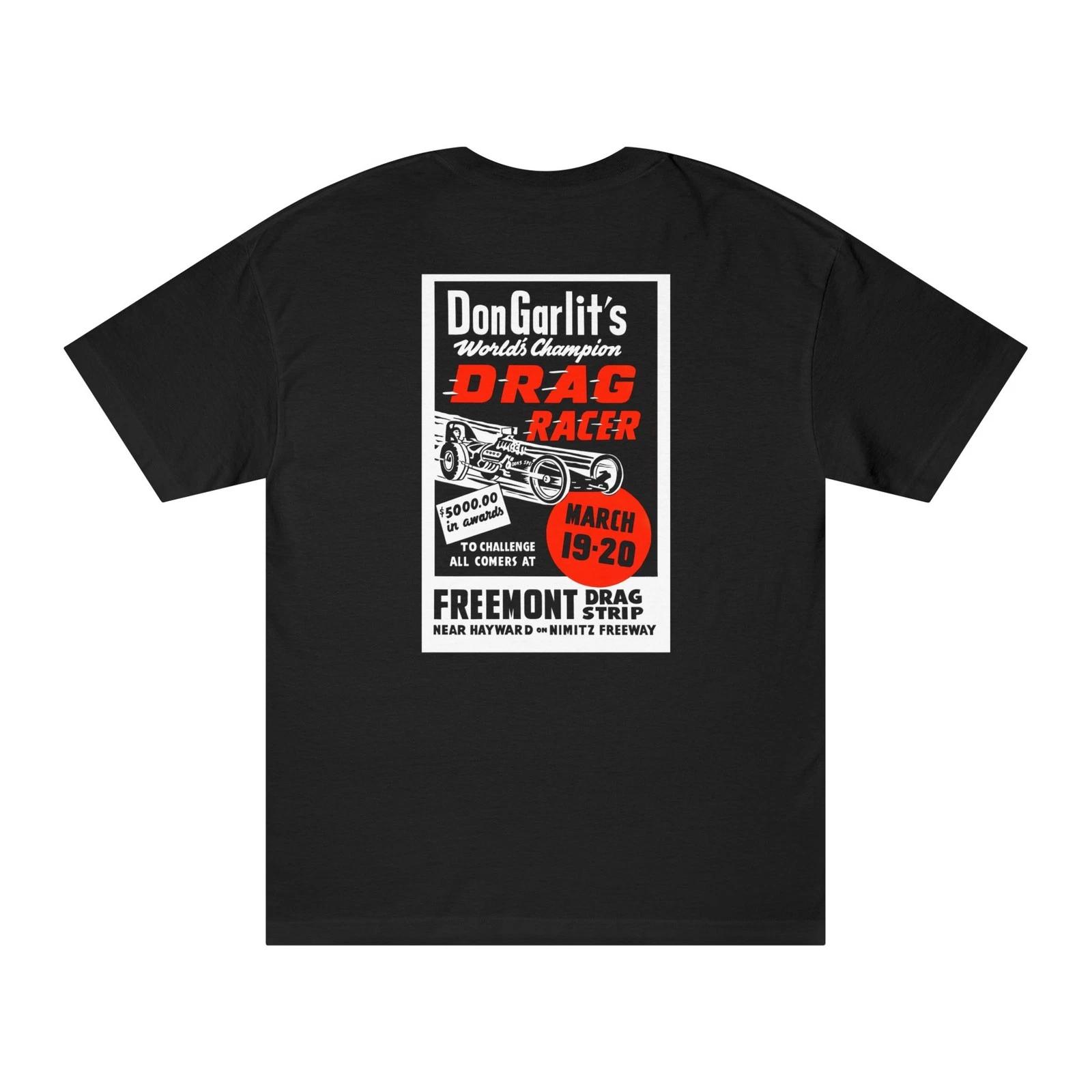 Vintage Drag Racing Drag Racer T-Shirt | Top Fuel Dragster Tee Back Print XL