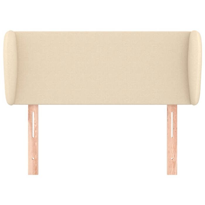 Tête de lit - Avec oreilles - Crème - Tissu durable et respirant - Hauteur réglable