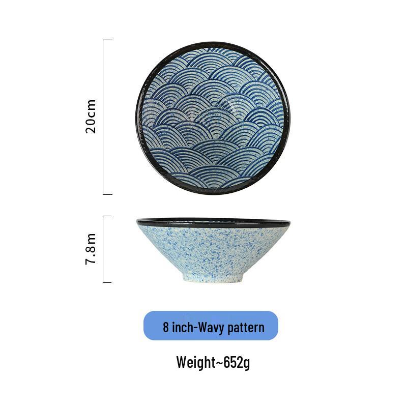 Deouxingguang Japanese Sea Wave Ramen Bowl
