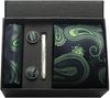 100% Silk Necktie Paisley Floral Mens Tie Top Quality Business Tie Pocket Square Tie Clip Cufflinks Set Classic For Men Gift Box