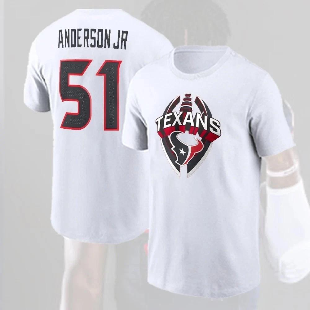 Will 1Anderson 51 Houston Team Icon Name & Number White Shirt S-5XL 4XL