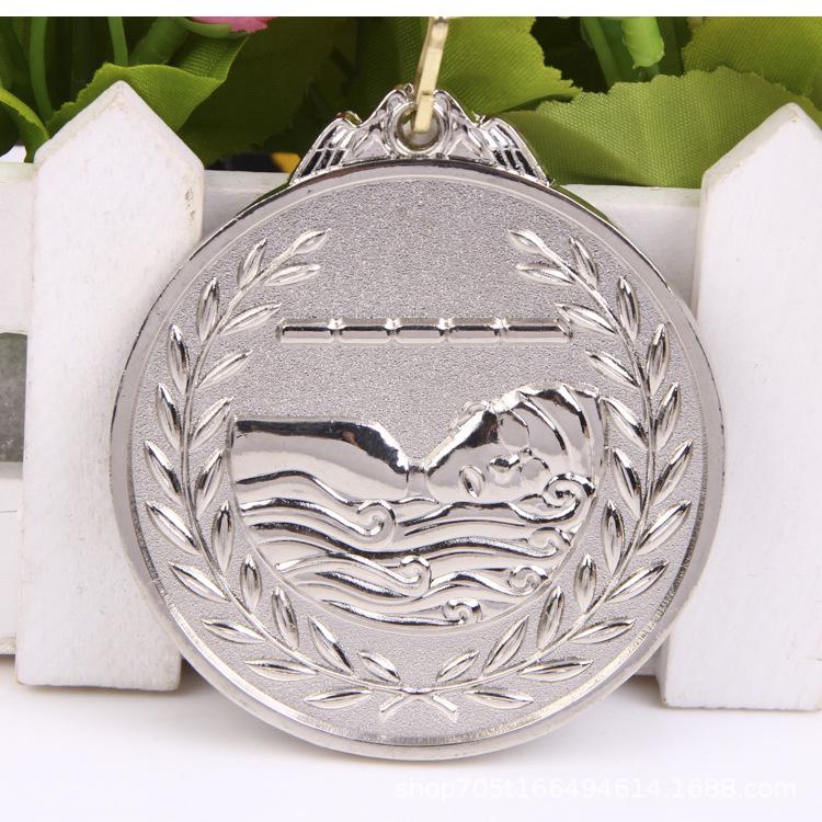 

Universal Metal Swimming Competition Commemorative Medals with Hanging Tags срібний