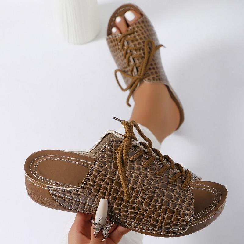 

модные женские туфли на танкетке, летние босоножки на платформе 2024 года, модные дизайнерские повседневные удобные женские тапочки Mujer 38 хаки