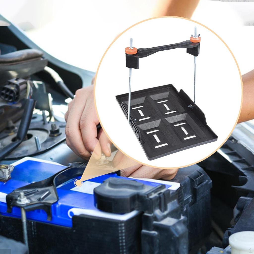 Adjustable Automotive Battery Storage Tray Anti Accessory Simple Assembly Multifunctional