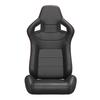 1 Stück Universelle Schalensitze Rot Genäht PVC-Leder Verstellbar Carbon-Look Leder Rückenlehne Mit Einstellschieber(Ohne Sitzhalterung ) Recht