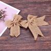 Versatile 30 Pcs Burlap Bows Burlap Bow Knot Handmade Burlap For Christmas Decorate Tree Festival Holiday Party Supplies