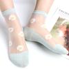 5 Pairs Small Daisy Socks Women's Summer Thin Midtube Invisible Glass Silk Crystal Stockings
