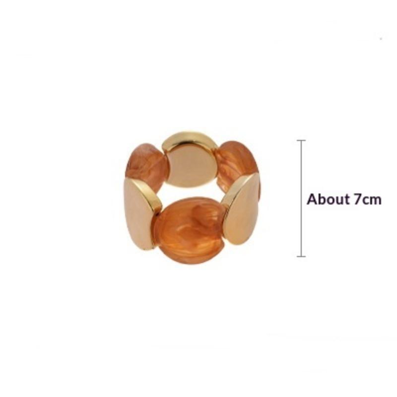 1 Stuk Persoonlijkheid Feest Sieraden Multi-Stijl Rond Splicing Elastisch Touw Hars Armbanden Voor Vrouwen Smudgy Vintage Acryl Armbanden