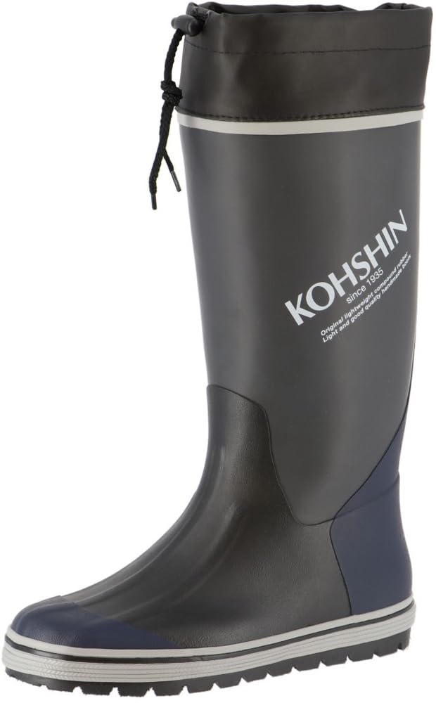Rain Rain Safety KOHSHIN Gray [KOHSHIN Rubber] Shoes, Boots, Boots, Boots, Lightweight, Standard, Sweat-absorbent, LM-04 B0042CK, X_l
