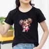 Kids Cotton T Shirt Charming Girl With Pink Unicorn Print Crew Neck Short Sleeve Tee Casual Boys Girls Summer Tops