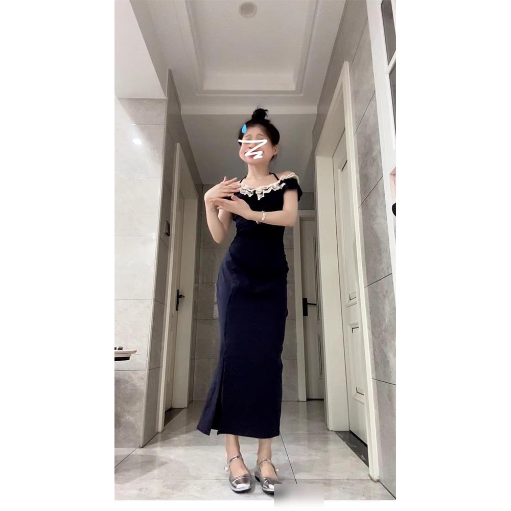 

Платье женское летнее приталенное с кружевной отделкой и юбкой-карандаш XL- (recommended 110-60kg)