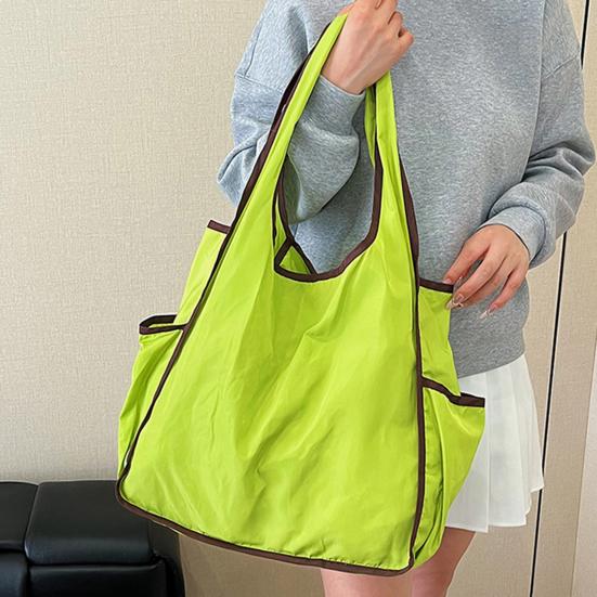 Shopping Bag High-Density Nylon Fabric Lightweight Waterproof Foldable Large Capacity Shopping Tote Travel Shopping Bag