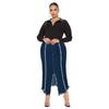 Plus Size Denim Skirt Women Long Flowy A-Line With Fringe Detail Streetwear Midi Maxi 1XL 2XL 3XL 4XL 5XL