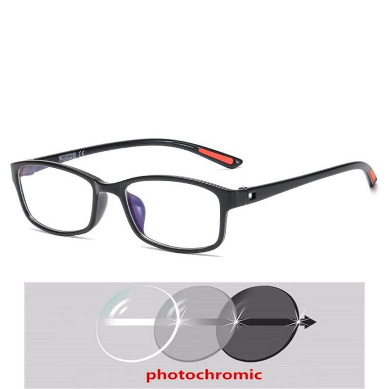 Black Frame Red Leg Square Prescription Glasses For The Nearsighted Women Men Student Short-Sight Eyewear 0 -1.0 -1.5 To -6.0
