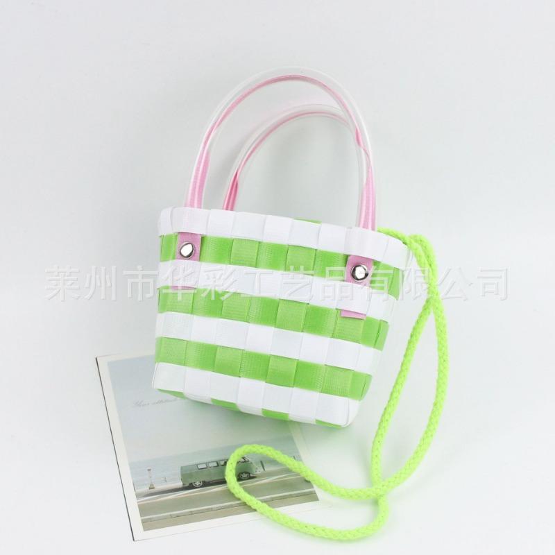 Mini Handbag Sweet Three-dimensional Flower Plastic Woven Basket 100-day Banquet Bridesmaid Gift Basket