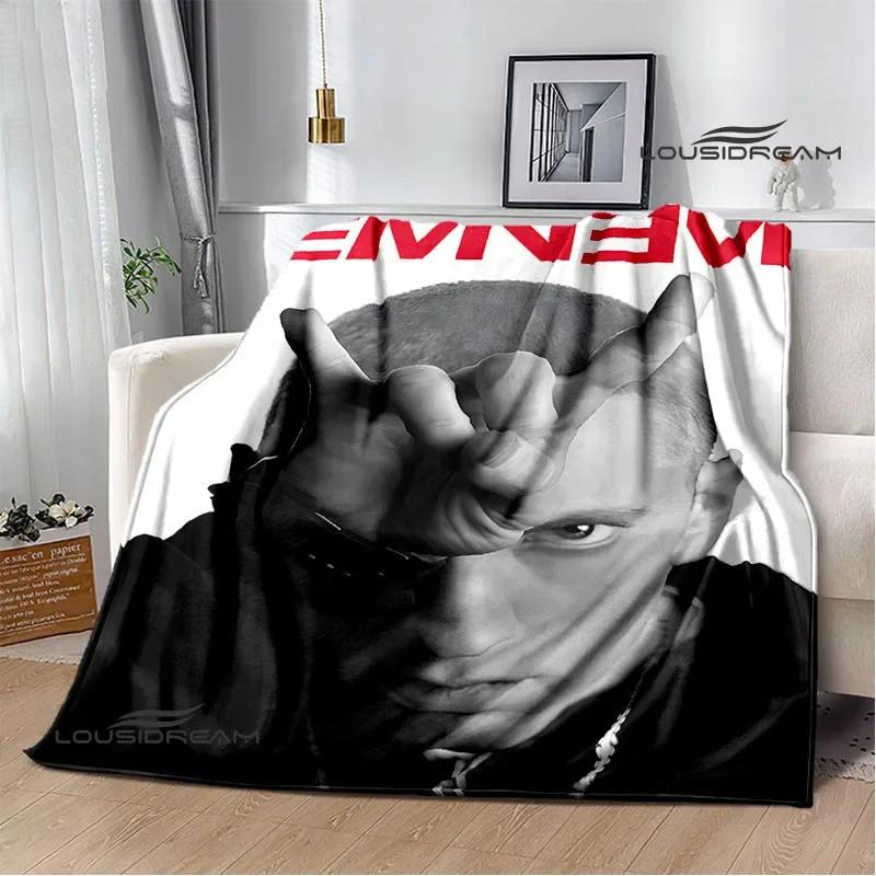 Eminem Hip -hop Singer Printing Blanket Warm Blanket Flannel Blanket Picnic Blanket Blankets for Beds Birthday Gift