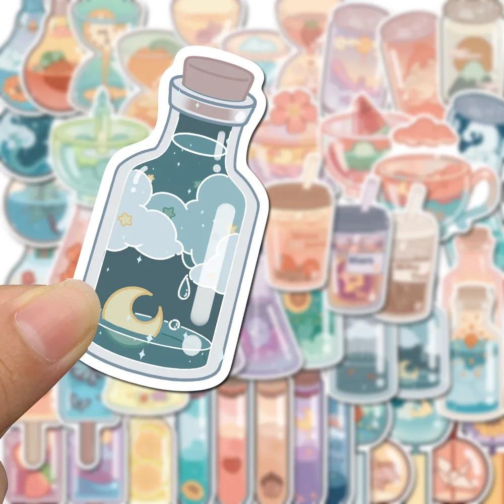 10/30/50pcs Cute Ins Style Cartoon Drink Bottle Stickers Creative Graffiti Sticker Decoration Luggage Phone Laptop Guitar Decals