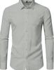 Camisa de Negocios de Manga Larga para Hombre sin Planchar - Antiarrugas y Ropa Casual de Verano