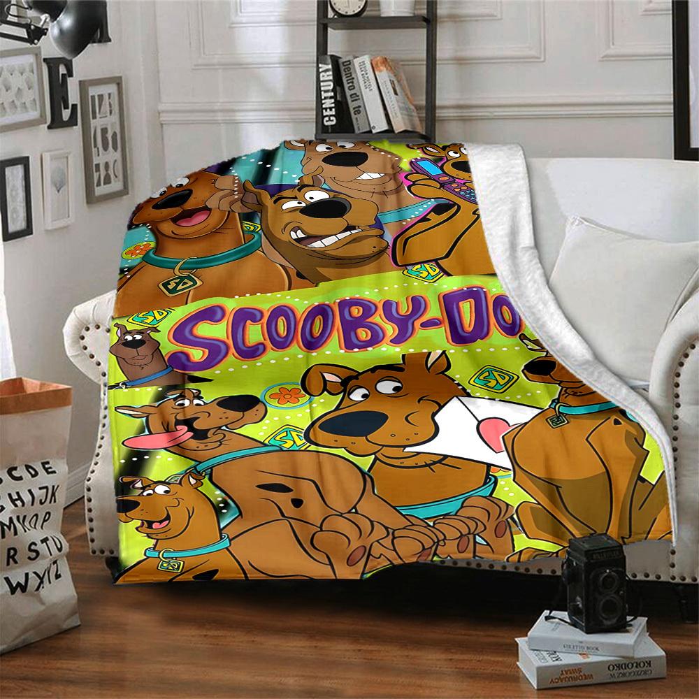 1pz Coperta Plaid Scooby Doo Leggera Morbida Calda Coperta per Tutte le Stagioni per Divano, Letto, Viaggio,L1029016