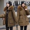 Winter Coat Thicken Parker Women's Warm Detachable Inner Down Cotton Jacket Female Loose Warm Hooded Parkas Overcoat