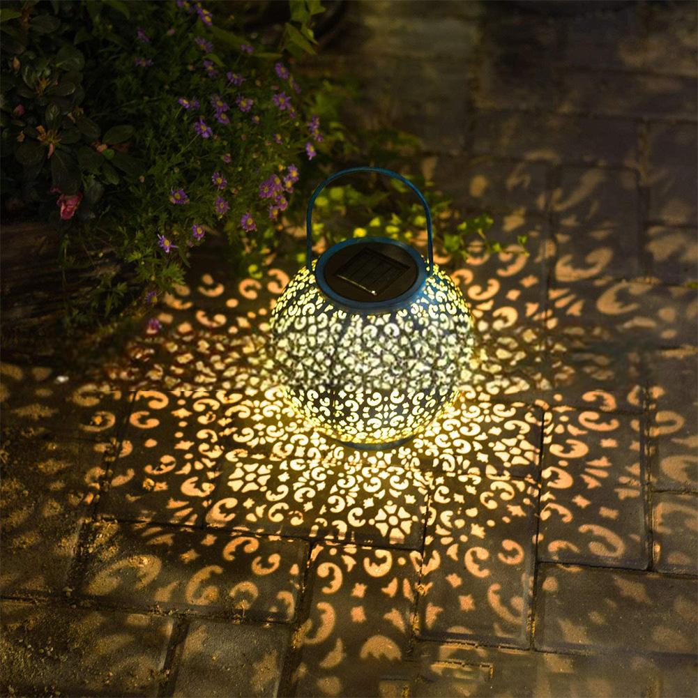 Kolip Outdoor Solar Hanging Lantern Lights, Auto On/Off Waterproof Metal LED Solar Powered Garden Lamp For Patio Backyard