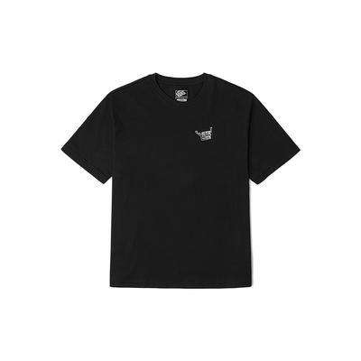 Cotton Short Sleeve Fun Pendant Round Neck T-Shirt Unisex T-Shirts VN00104FBLK