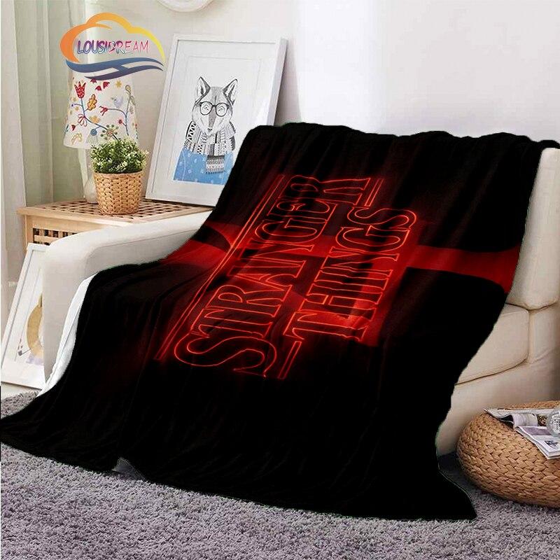 Horror Series Stranger Things Series Flannel Blanket Bedroom Sofa Bed Four Seasons Soft Blanket Travel Light Comfortable Blanket