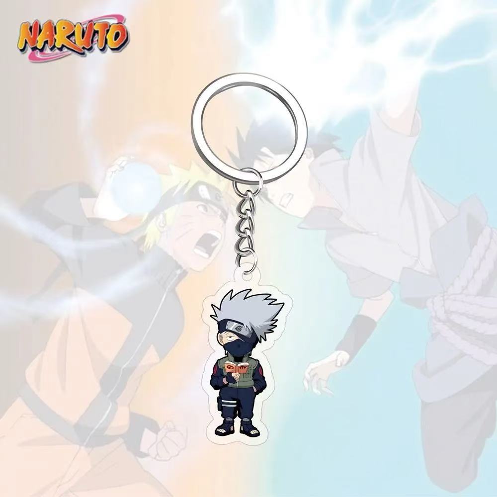 Llavero acrílico de Anime Naruto, accesorio, llavero de dibujos animados de Uzumaki Naruto