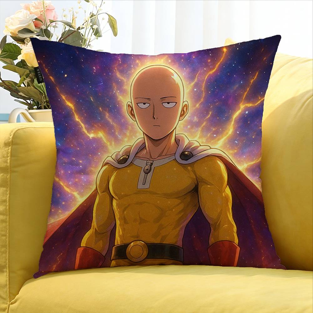 OnePunchMan World Various Sizes Square Pillow Case For Car Home Bedchamber Decor