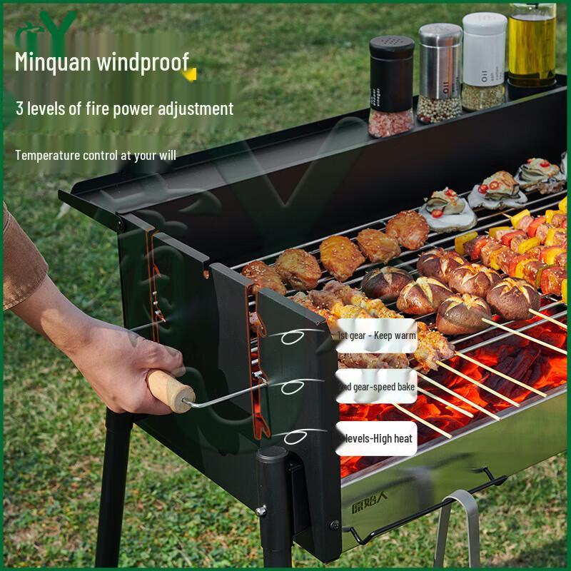 Upgraded Portable Outdoor Charcoal BBQ Grill