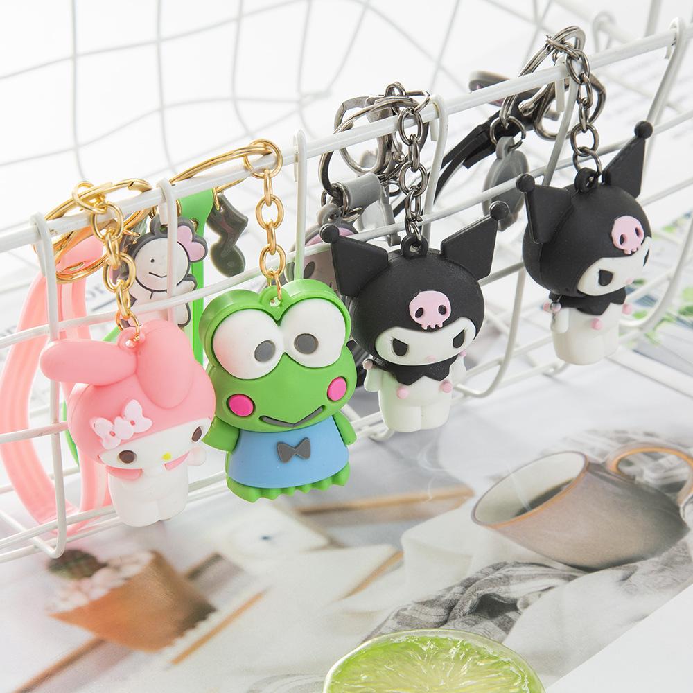Hello Kitty Keychain Kawaii Cartoon Kuromi Car Key Ring Melody Cute Cinnamoroll Backpack Pendant Ornaments Girls Gifts
