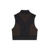 Jordan Solid Color Stand Collar Zip-Up Sleeveless Cropped Fitness Top Women Tops Black DV4870-010