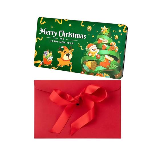 Vánoční obálky na peněžní dárky 6 přihrádek Držák na peníze a dárkové karty na hotovost DIY sváteční překvapení Peněžní obálka pro vánoční párty potřeby