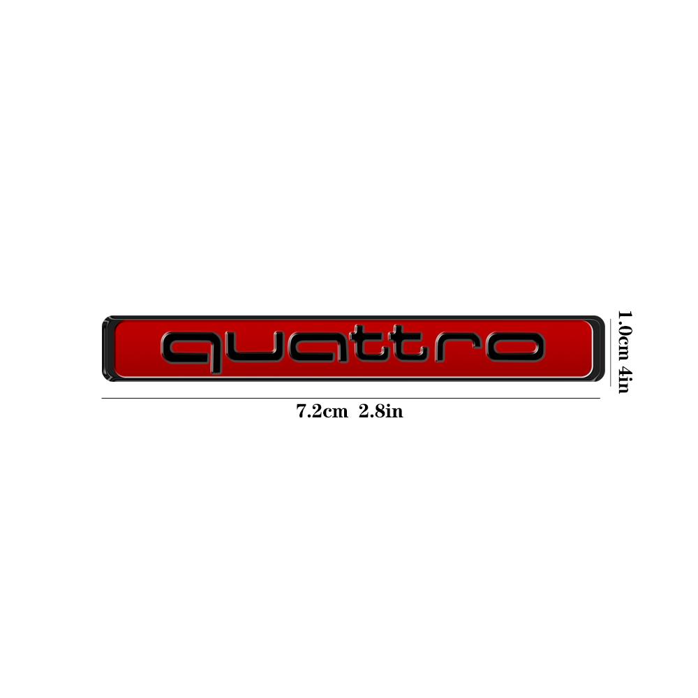 3D ABS QUATTRO Emblem Car Decoration Sticker Auto Accessories For qaz15 A4 B8 B6 B9 B7 A3 8P 8V 8L A6 C7 C6 C5 Q5 A5 Q7 A1 Q3 A7