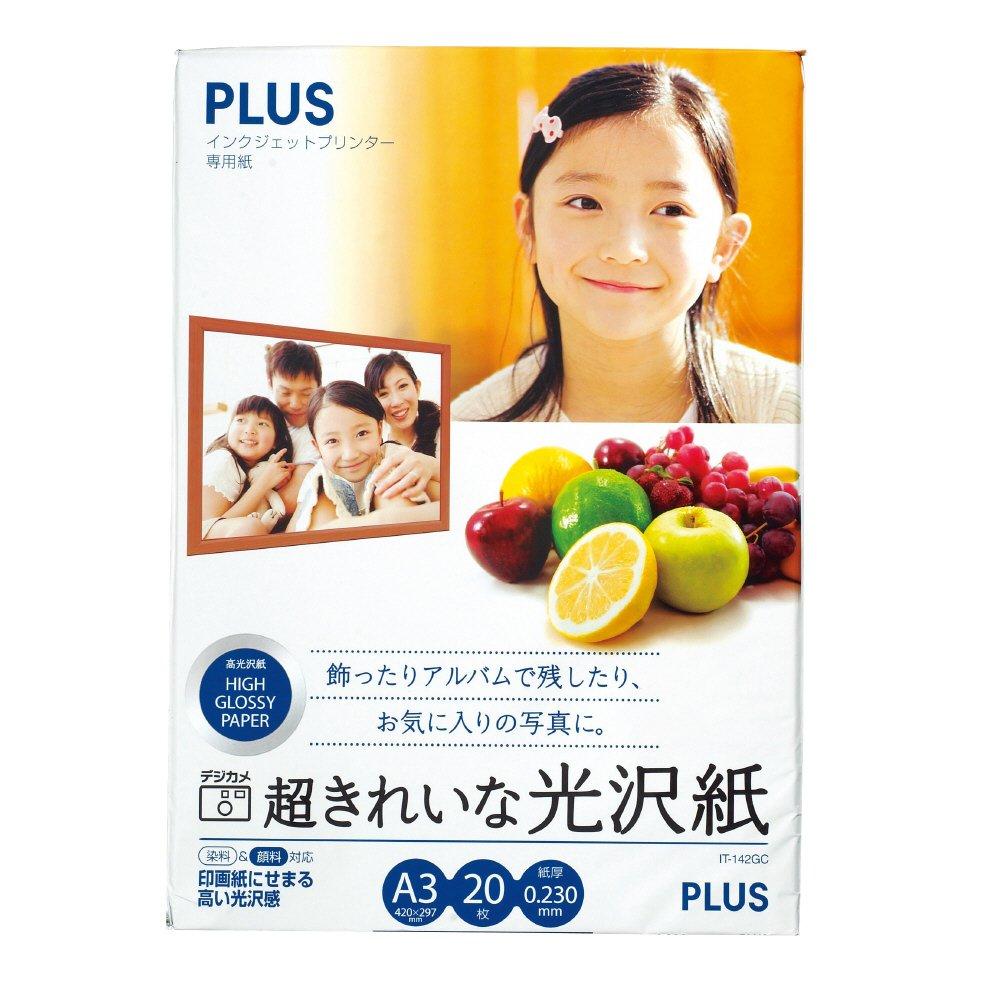 

PLUS Photo Super Beautiful Glossy A3 20 Sheets 46069 Paper, Paper, Size, IT-142GC